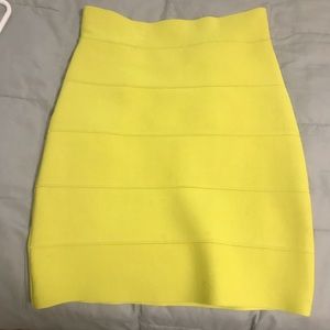 BCBG Lime Green Mini Bodycon Skirt